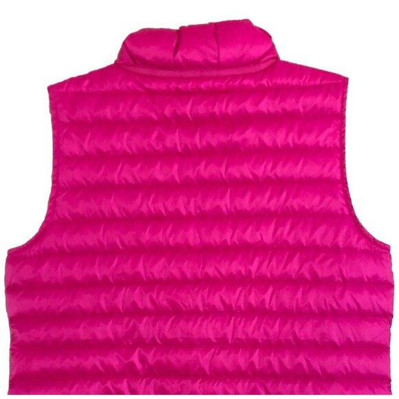 Lilly Pulitzer Cora Down Puffer Vest Womens Size S Pink Ruffle Tassel Zip Pull - Picture 8 of 14